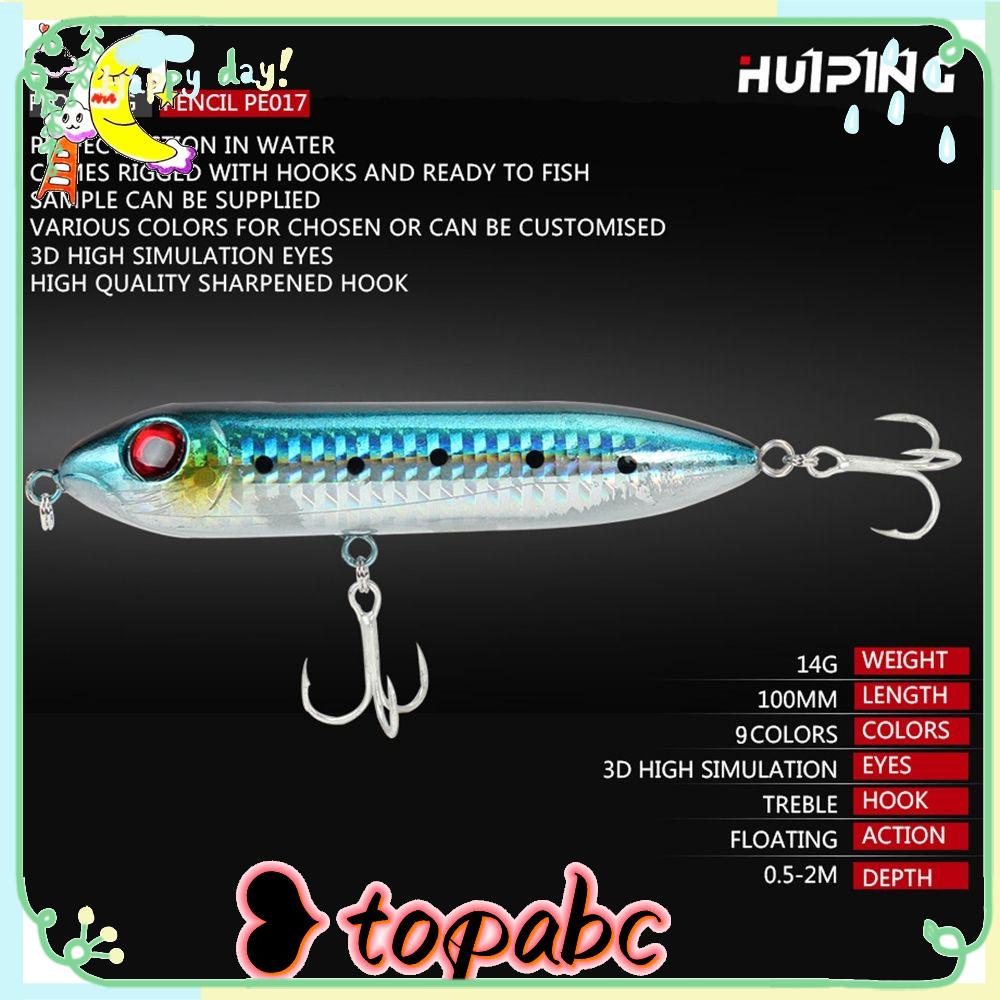Top Floating Pencil Tenggelam Minnow Umpan Multicolor Crankbaits Umpan Ikan Kecil Yang Bermanfaat