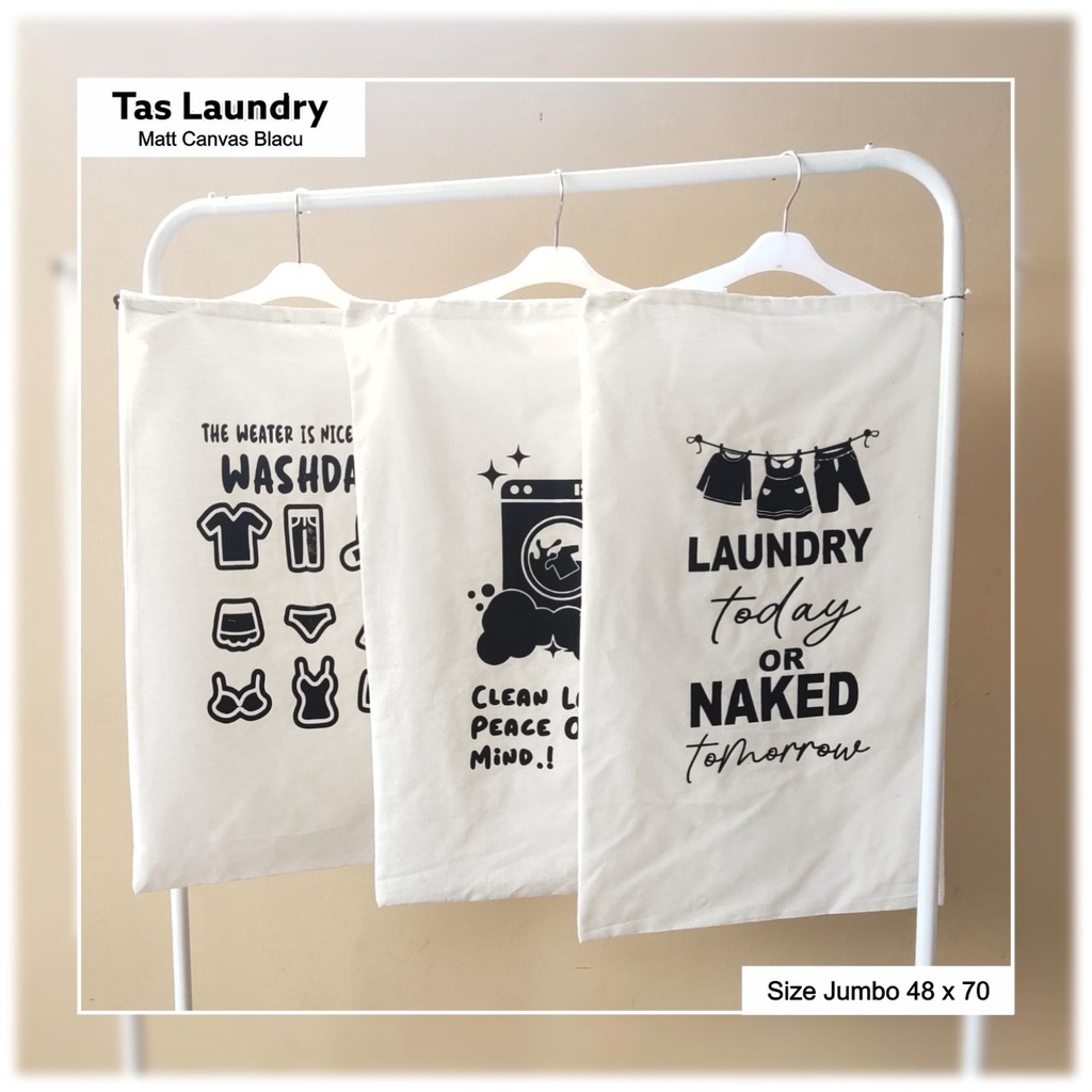 Jual Tas Laundry Kanvas Blaccu Terbaru 2023 Bisa di Cuci Tas Laundry
