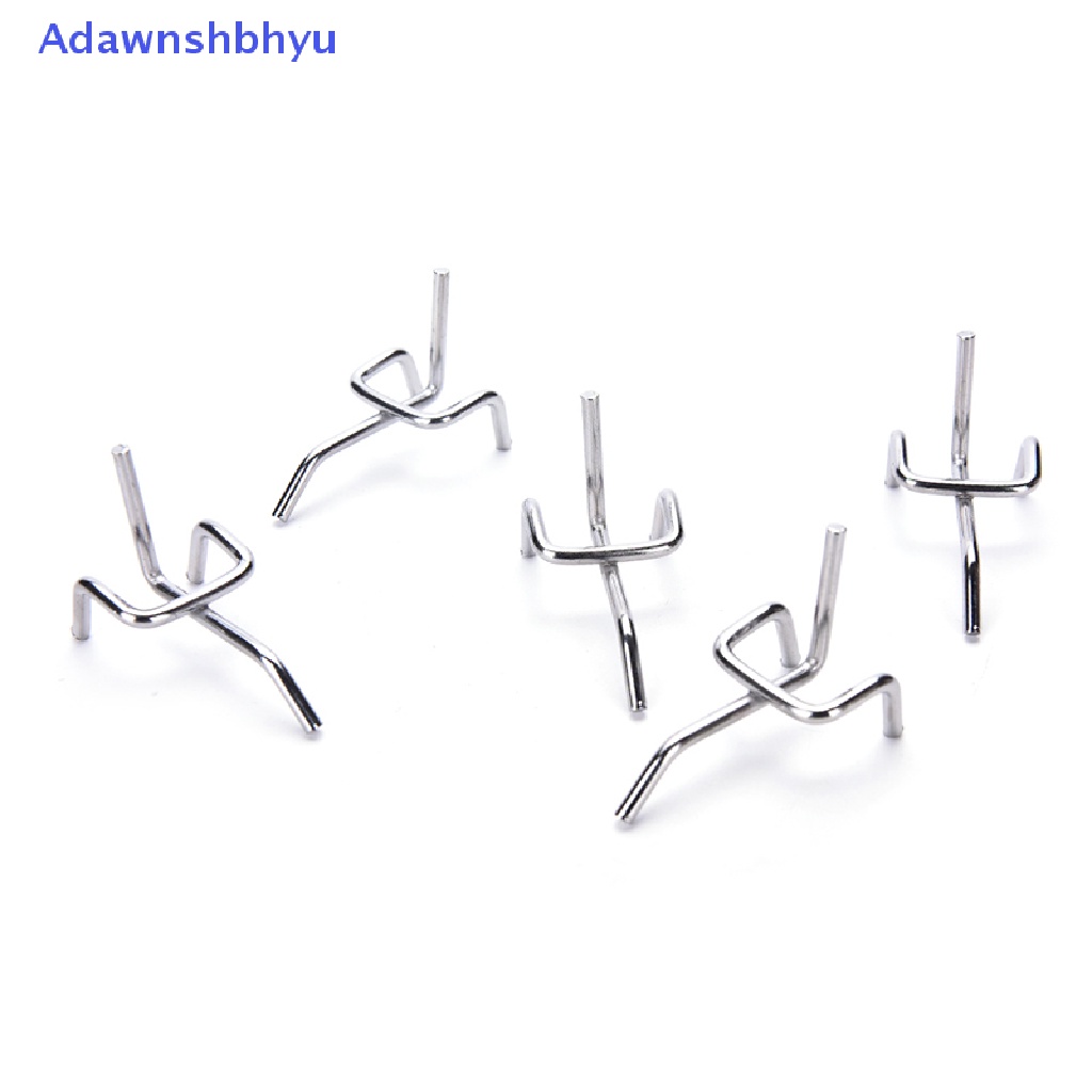 Adhyu 10pc Papan Pasak Metal Pegboard Hooks Penyimpanan Toko Kerja Garasi Display ID