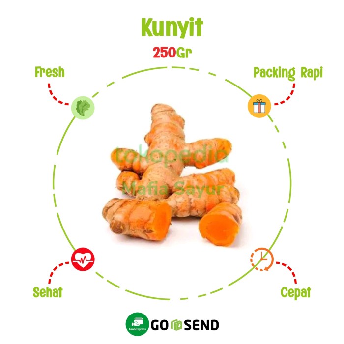 

KUNYIT / KUNIR / EMPON EMPON / REMPAH REMPAH / BUMBU DAPUR - 250 gram