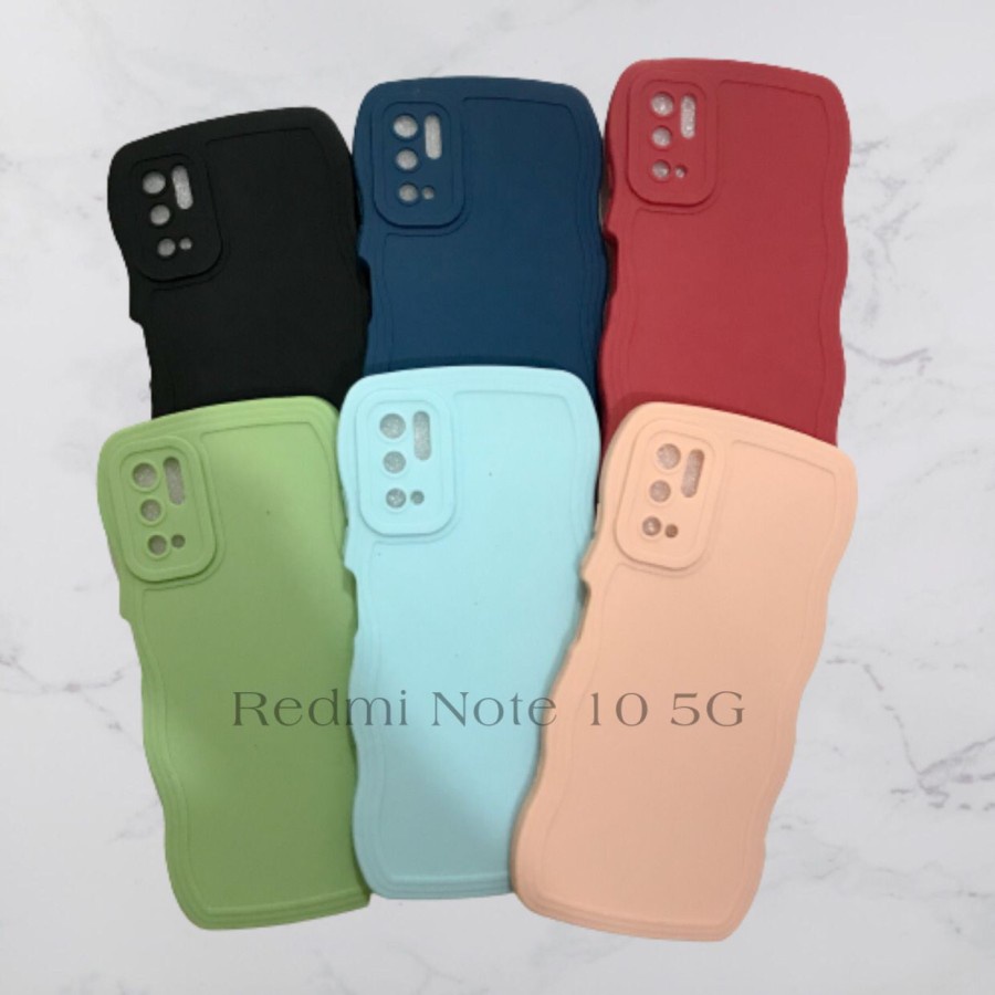 CASE REDMI NOTE 10 5G - SOFTCASE SILIKON GELOMBANG WAVY PRO CAMERA - GA