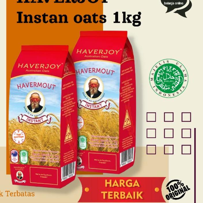 

ハ Haverjoy Havermout Oats Instan 1kg New