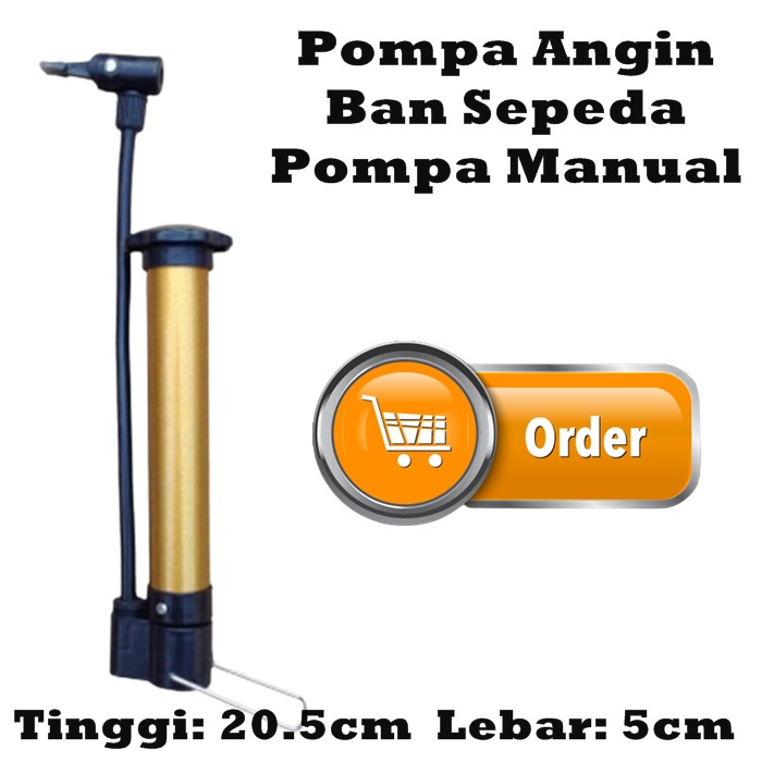 Pompa Angin Ban Sepeda Tier Air Pump Original dengan Desain Portabel   dan Sistem Kokang Pompa Manua