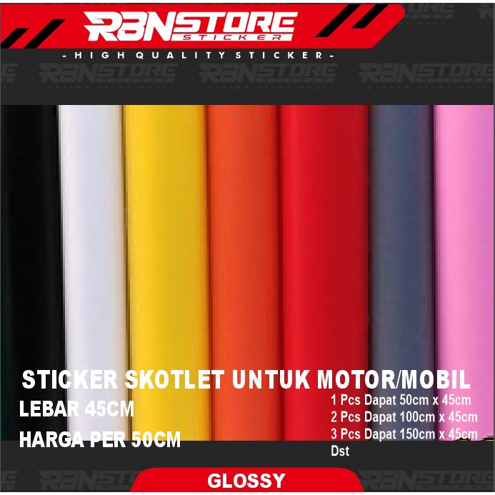 (DOFF)STIKER SKOTLET UNTUK MOTOR/MOBIL/AKUARIUM DLL DOFF LEBAR 45 CM