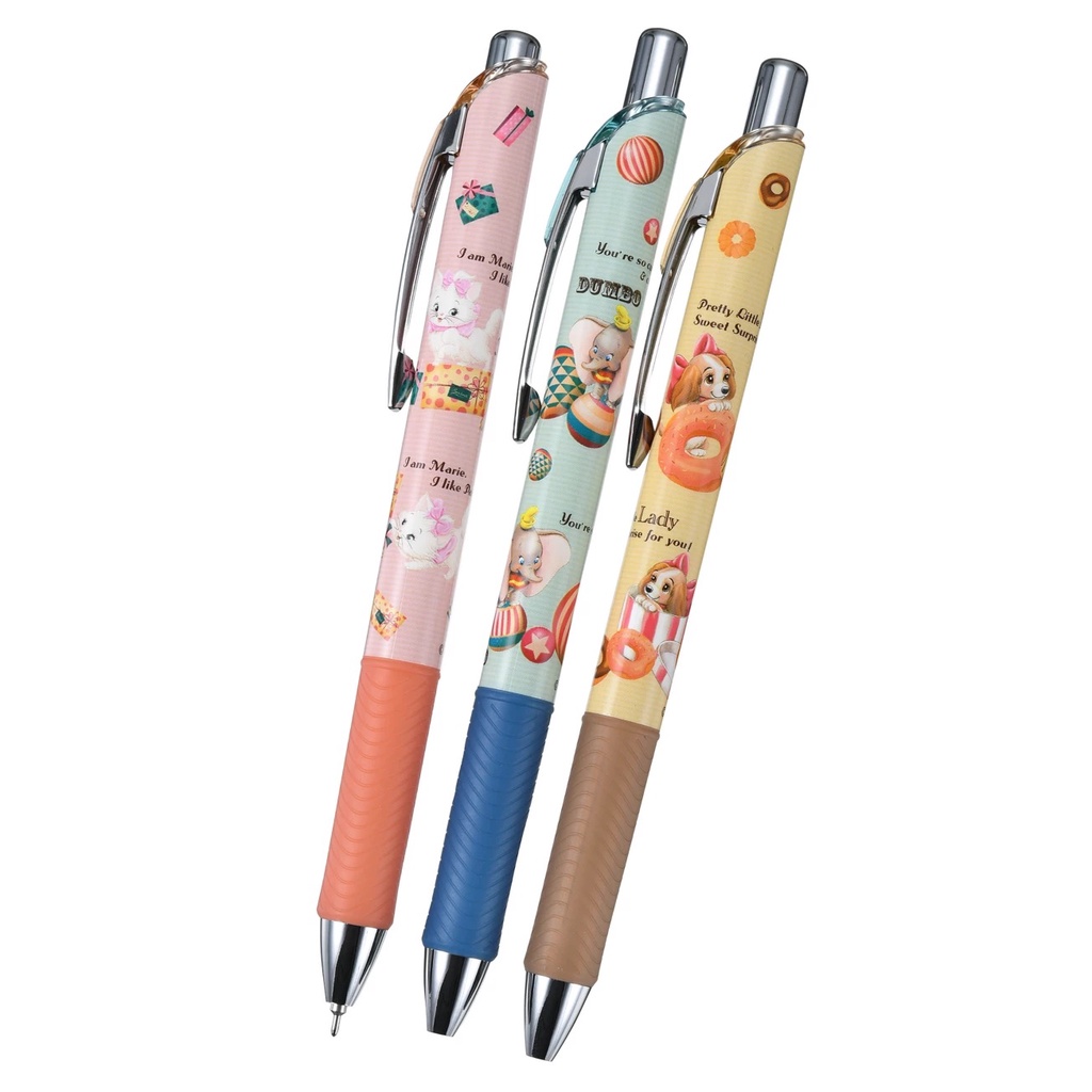 

Pentel EnerGel Disney Marie Dumbo Lady Tramp 0.5mm Gel Ink Pen Store Exclusive Limited Edition