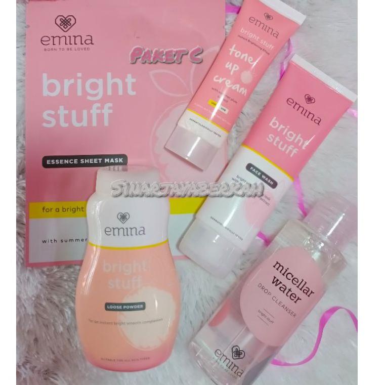 12.12 MALLEmina bright stup paket emina bright stuff lengkap emina paket glowing cream glowing paket