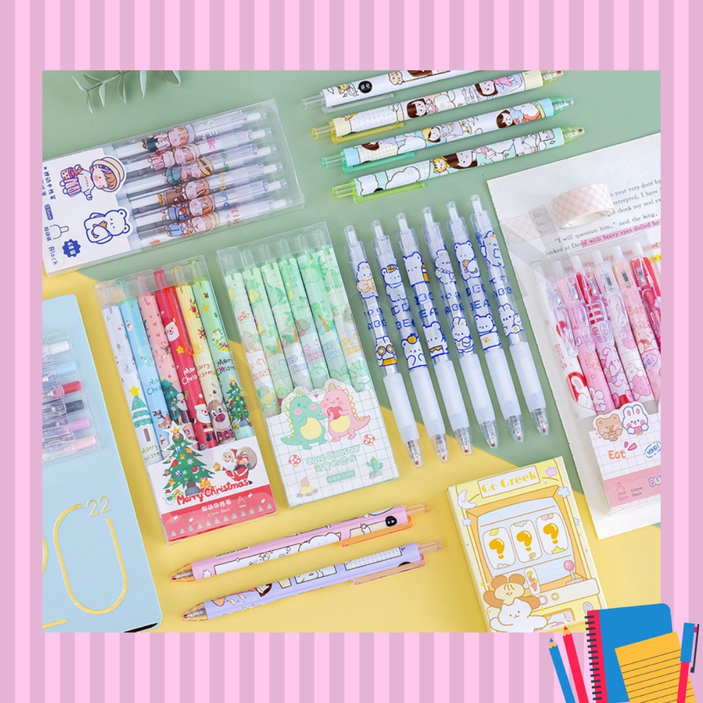 

[JAGOAN] PULPEN GEL MEKANIK MOTIF KARTUN 0.5MM 1 SET ISI 6 PCS JT0024