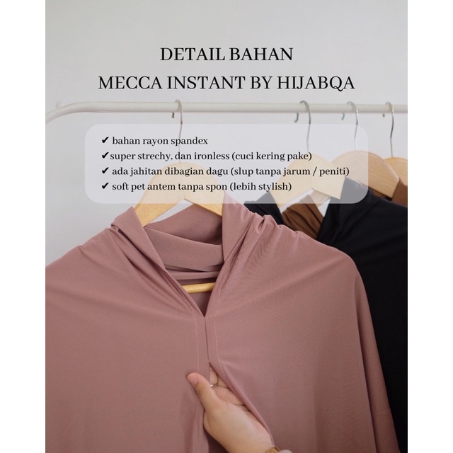 HIJABQA - Mecca Instant Hijab Instan Slup Spandex Jersey