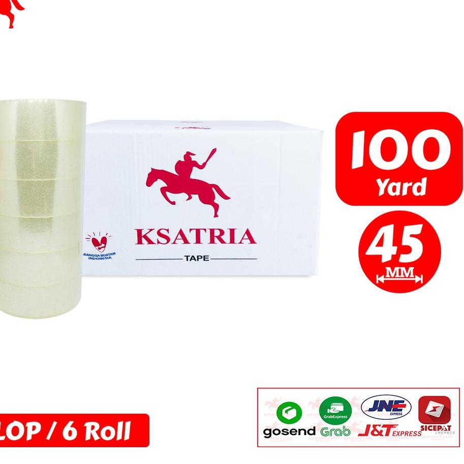 

Promo Lakban OPP Tape / Lakban Bening KSATRIA Tape 100 Yard (1 Slop) ~