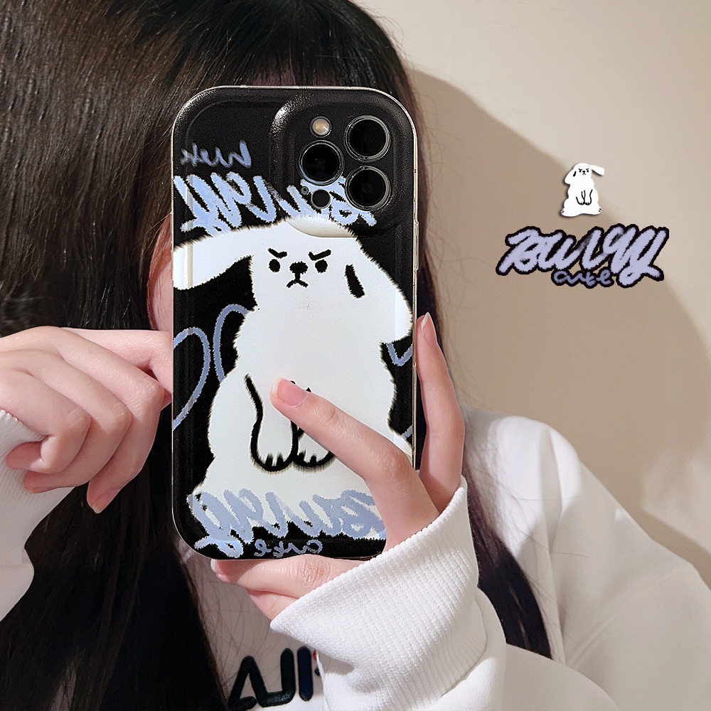 IPHONE Casing Silikon Kartun Kelinci Kerutan Korea Lucu Untuk Iphone14 11 12 13 PRO MAX Casing Cover Pelindung1216