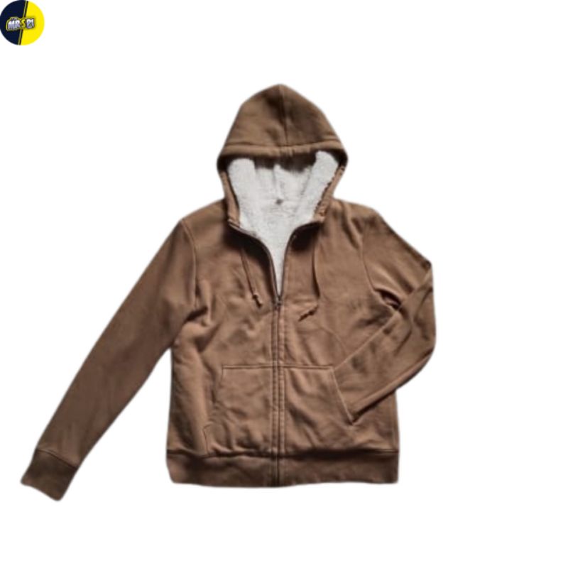 HOODIE UNIQLO ZIPPER SHERPA {SECOND ORIGINAL}