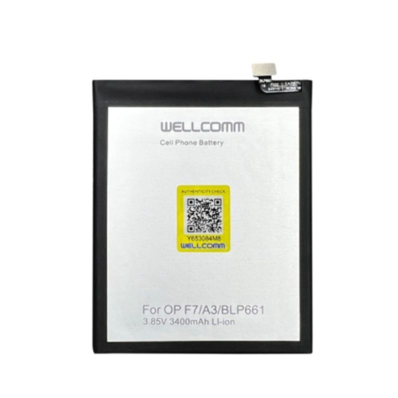 Baterai Double IC Oppo f7/A3/BLP661 Wellcomm