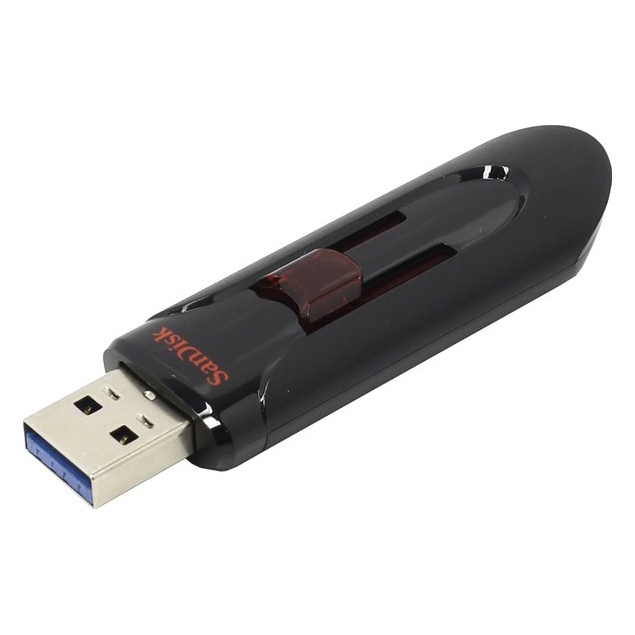 Sandisk Cruzer Glide USB 3.0 Flash Drive SDCZ600 -128GB/64GB/32GB/16GB - Black - SDFD2PBK