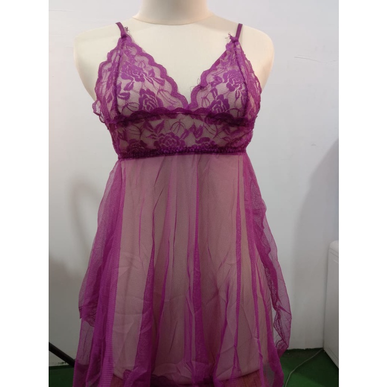 •Jollybell.id•BT002 Pakaian Lingerie Sexy V-Neck Model Renda Serat Mesh Eksotis / G String Bra Set Dres-2