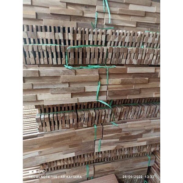 Wood Panel Kayu Jati Dekorasi Dinding Hiasan Tempel