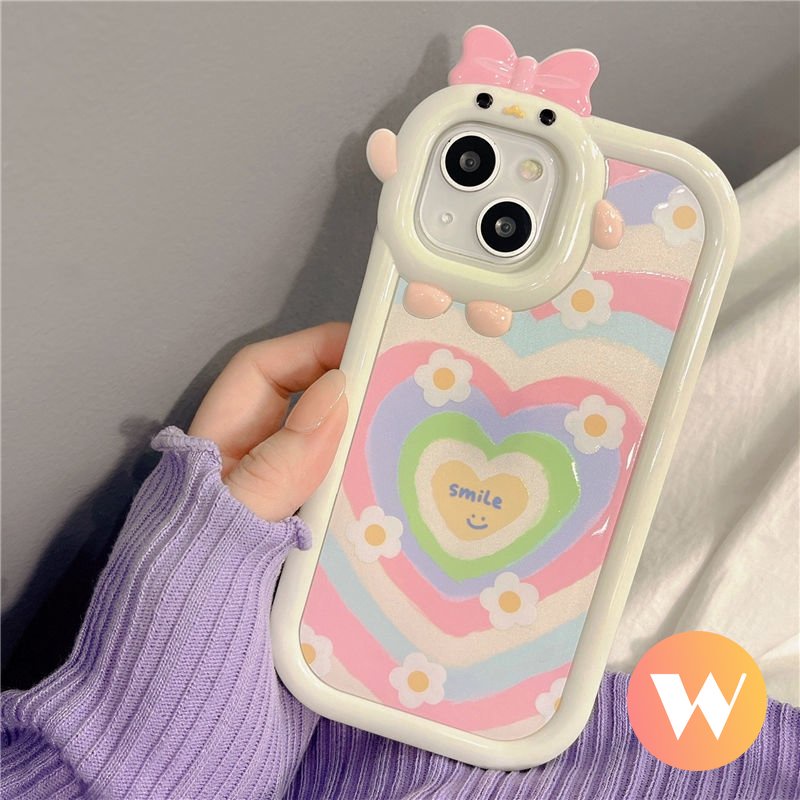 Cute Smile Case Realme C33 C35 C25Y C21Y C31 C11 C17 C30 C21 C25 C15 C25s C2 C3 C12 C1 9 6i 5 7 8 9pro+8i 8pr o9i 7i 5i 3D Bow Monster Lensa Gradasi Love Hati Soft Tpu Sarung