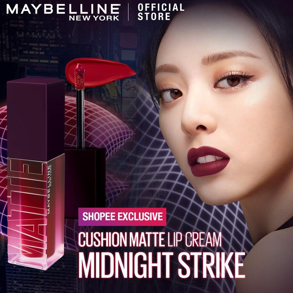 Readystock✰➻ PWFBF Maybelline Cushion Matte Lip Cream - Lipstick Soft Velvet Finish Lembut & Ringan 