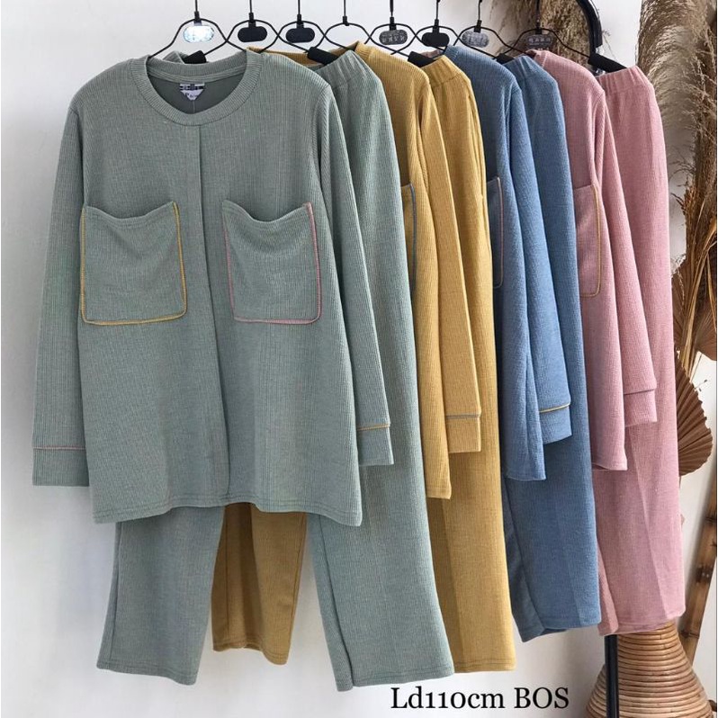 Setelan Kaos Knit Import Ld 110cm