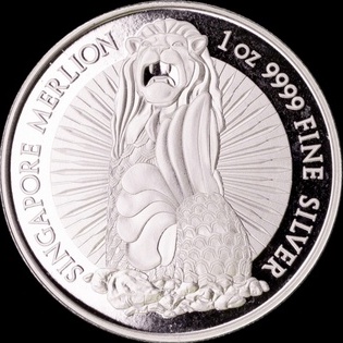 Koin Singapore Merlion 1oz silver
