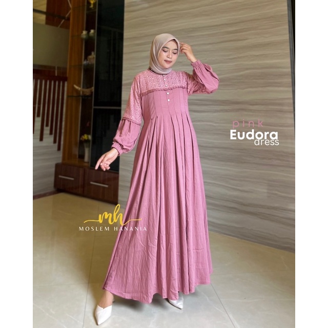 EUDORA Dress - Gamis Pesta Brukat Mewah - Baju Kondangan - Pakaian Wanita Terbaru - Tanahabang Colle
