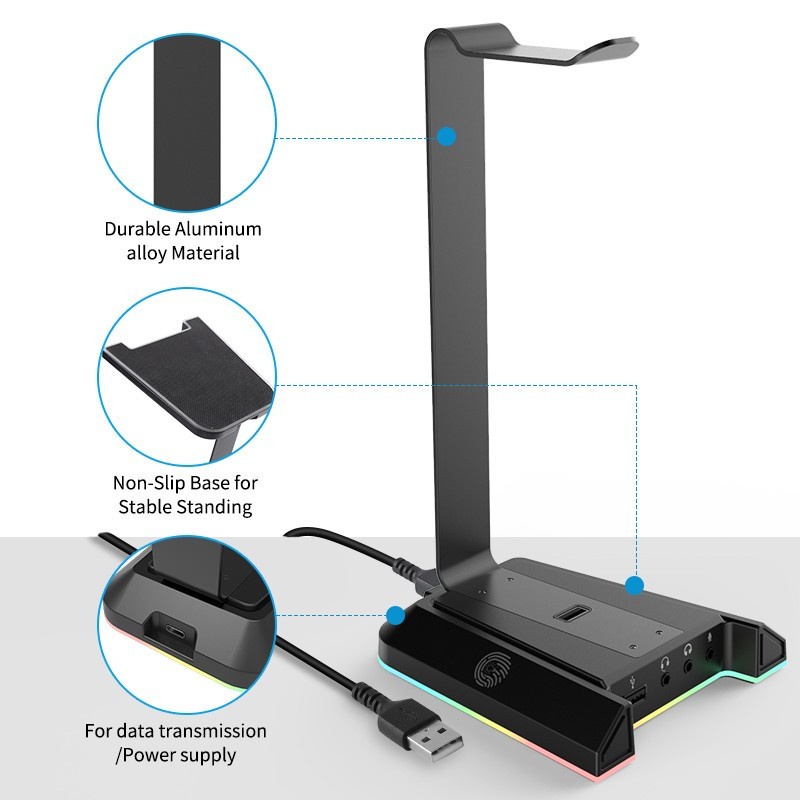 DBE HS100 RGB Headphone Stand