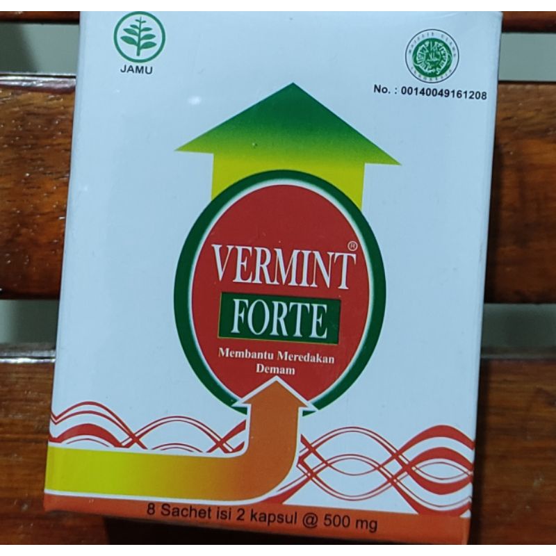 Vermint Forte Isi 16 Kapsul / Kapsul Cacing / Obat Tipes / Obat Demam / Ekstrak Lumbricus Rubellus
