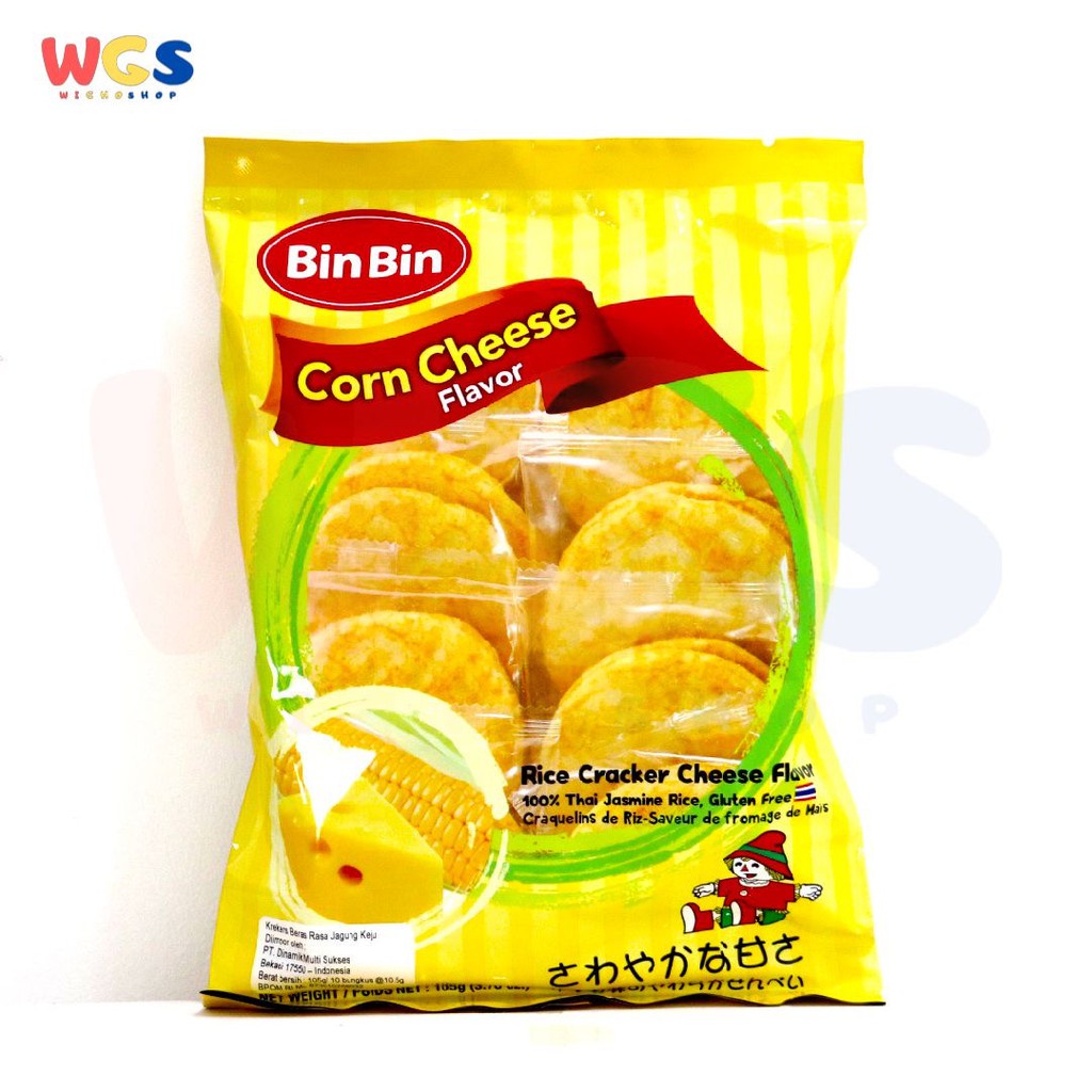 Snack Bin Bin Rice Crackers Corn Cheese 105 gr