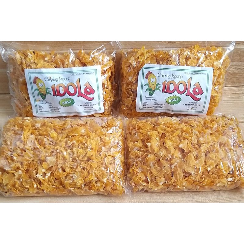 ✔MURAH Emping Jagung Idola Mentah 400gr / Emping Jagung Gepeng / Marning Jagung