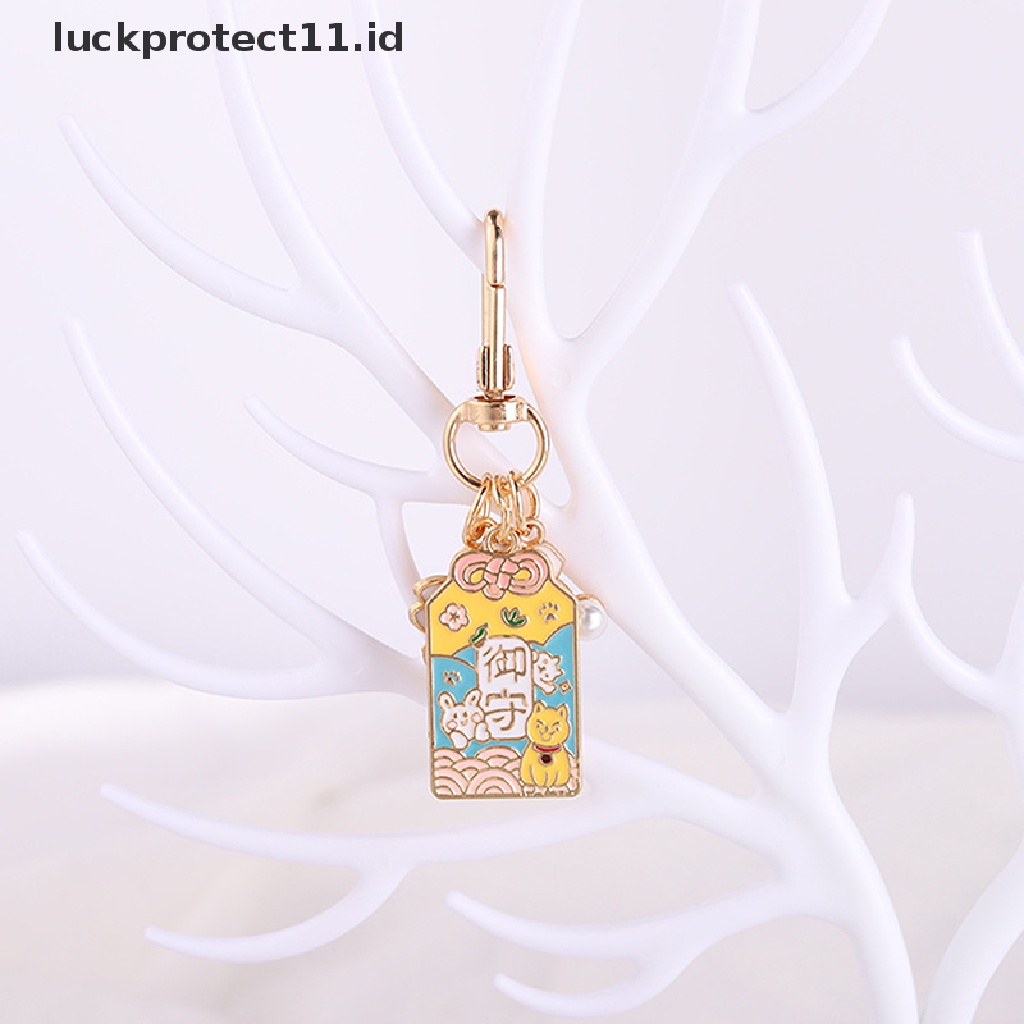 /Fashion Hot// Fashion// Dekorasi Kawaii Llaveros Originales Amulet Lucky Cat Japan Gantungan Kunci Mobil Keyrin.