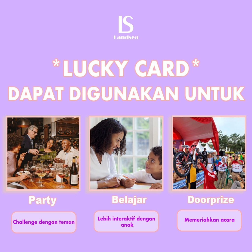 Lucky cards 10 lembar /Beruntung Kartu undian / Kartu keberuntungan / hadiah