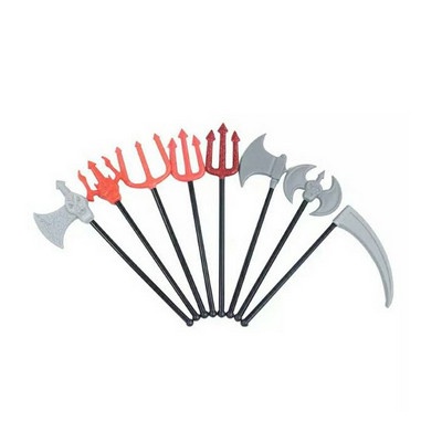 

PLASTIC HALLOWEEN COSTUME PROPS WEAPON AXE SICKLE KID TRICK TOYS PARTY