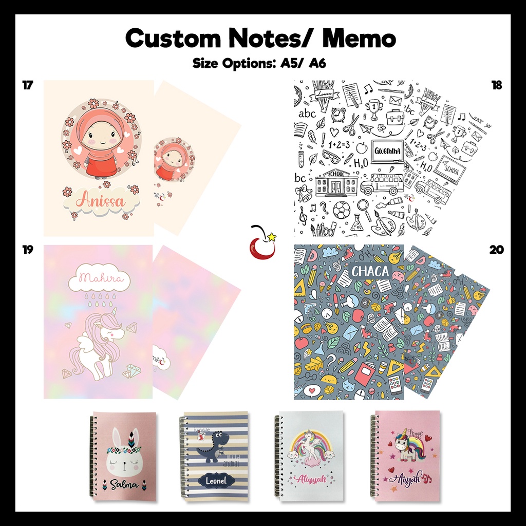 

Notes/ Memo A5 A6 (Custom Design & Nama)