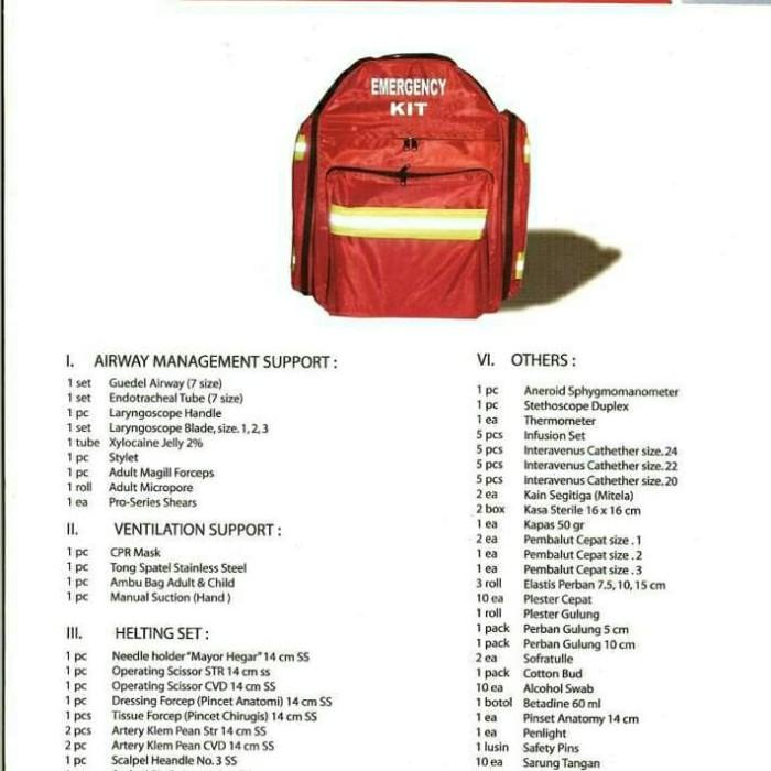 tas emergency kit isi tas p3k lengkap isi tas emergency kit ambulance