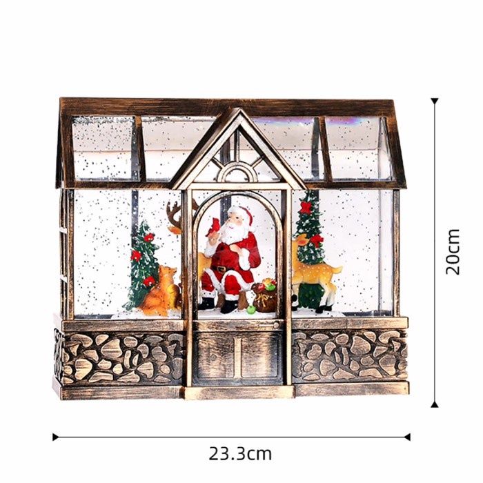 Snow Globe Rumah Kaca Natal Kotak Musik Kado Music Box Glass House Kotak Musik Natal Harga Grosir Termurah Kado Natal Christmas Music Box Snow Box