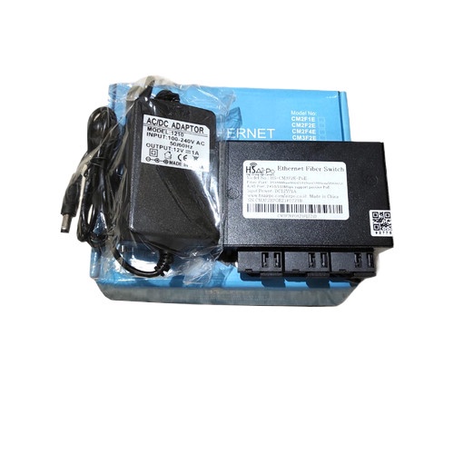 HSAirpo CM3F2E media converter 3 FO (SC) to 2 LAN 10/100Mbps - PoE IN Support