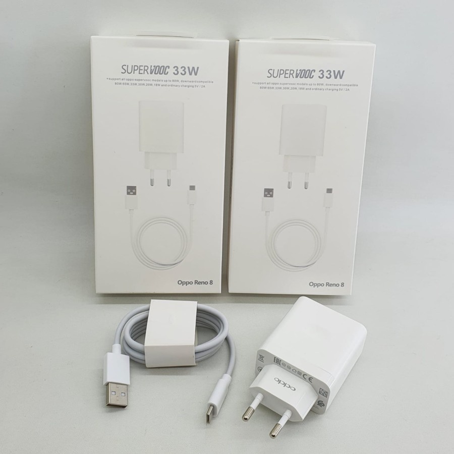 Travel Charger Super VOOC Oppo Reno 8 Type-C 33 Watt Fast Charging Original