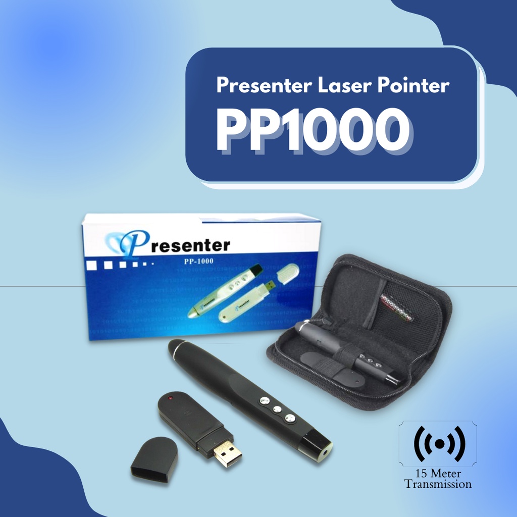 Laser Pointer Wireless Presenter PP1000 / Laser Pointer Presentasi PP-1000