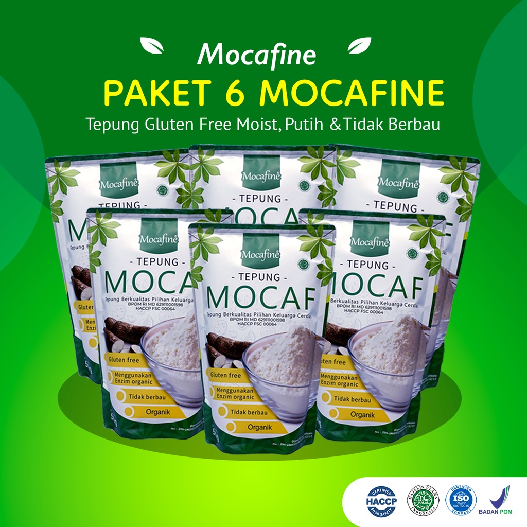 

[Paket Hemat] Mocafine Tepung Mocaf - Gluten Free - Organik - 6 pcs - 500 gr