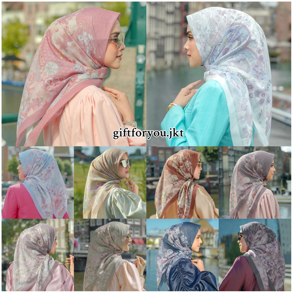 Hijab Buttonscarves The Journey Series X Garuda Original Voal Satin Square XL Small Kerudung Segi Em