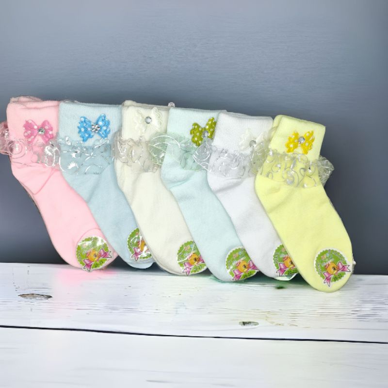 Kaos Kaki Anak Renda Polos Warna Lucu dan Imut