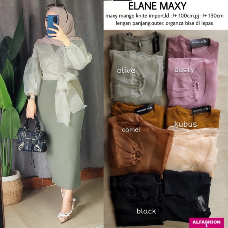 ELANE MAXY - MAXY MANGO KNIT MIX ORGANZA