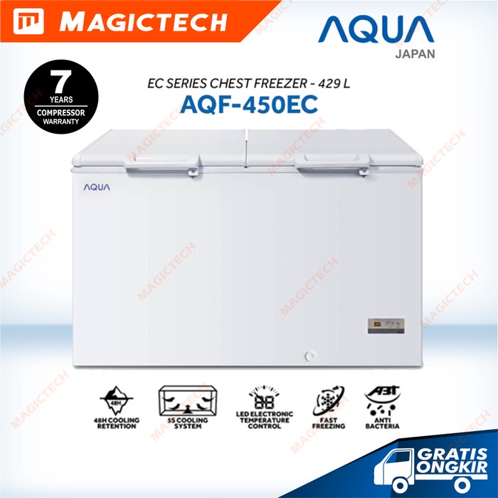 CHEST FREEZER AQUA AQF-450EC / AQF-450 ANTI BACTERIA 429 LITER