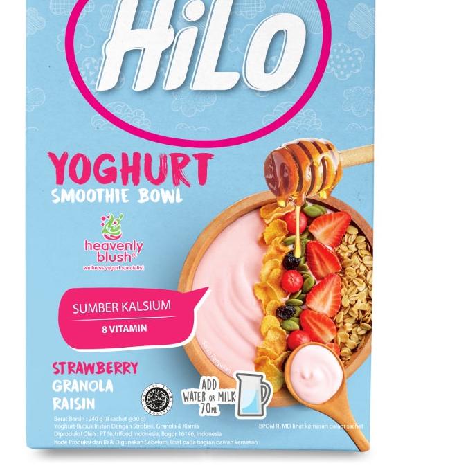 

COD✔️HiLo Yoghurt Smoothie Bowl Strawberry 8 Sachet - Yoghurt Sumber Kalsium dan Vitamin|KD3