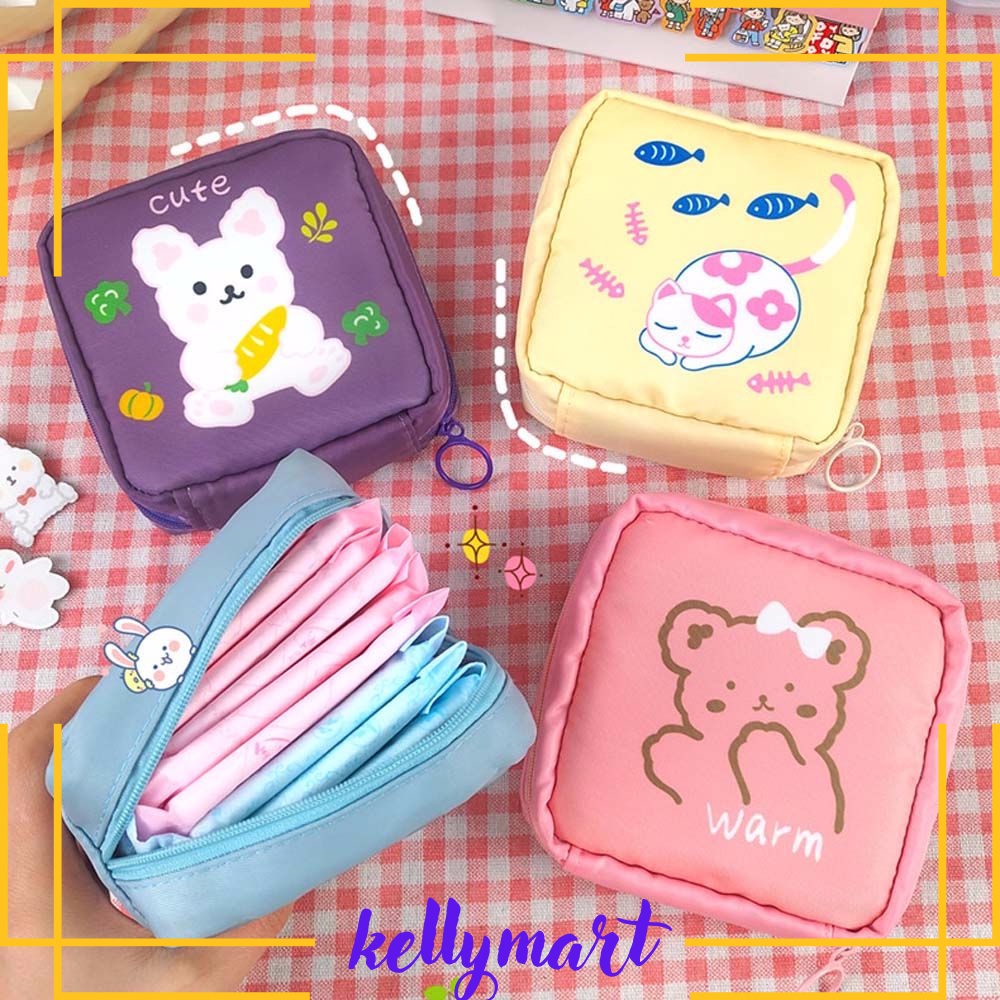 Dompet Pembalut / Dompet Kecil Japan / Pouch Kecil / Dompet Kecil Kartun Untuk Pembalut