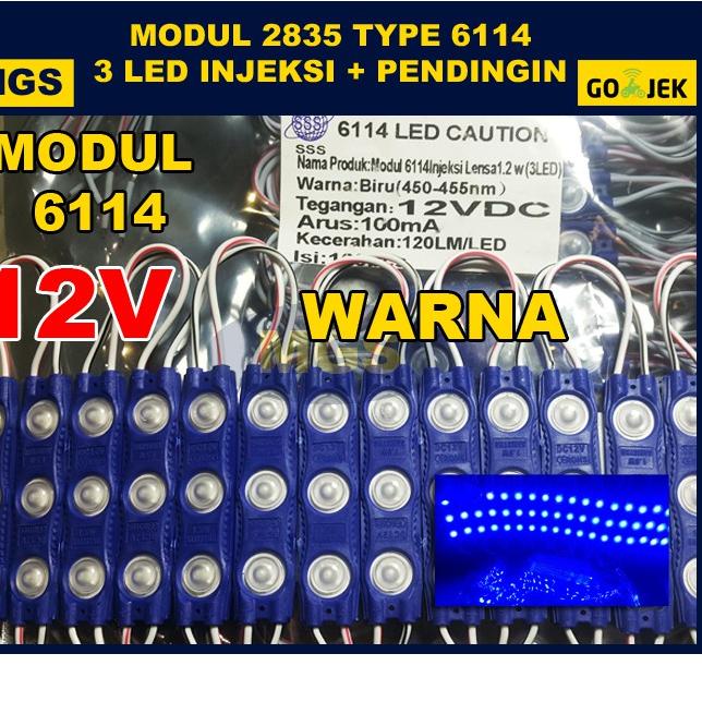 ㄶ 100Pcs LED Modul 6114 12v - Warna ㊋
