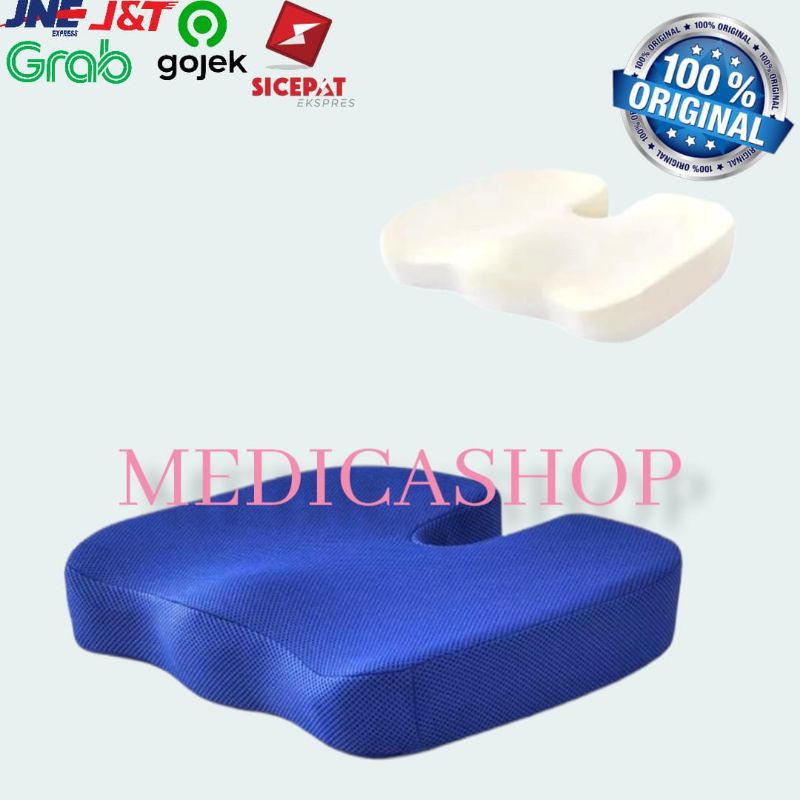 bantal memory foam / gel empuk buat duduk lama dan terapi tulang ekor