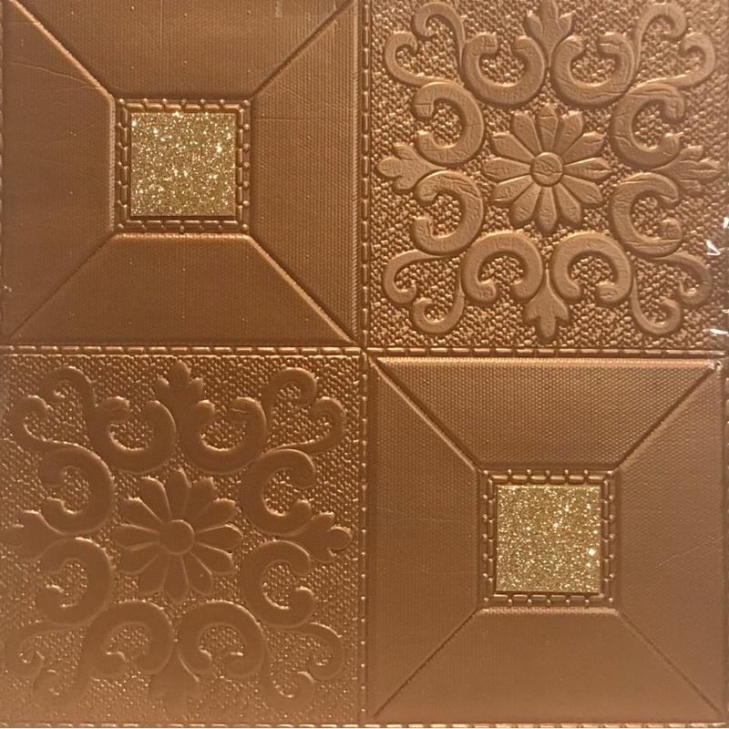 Wallpaper Dinding 3D Foam Batik Rural 35x35 cm | Wall Stiker Dinding Dekorasi Rumah