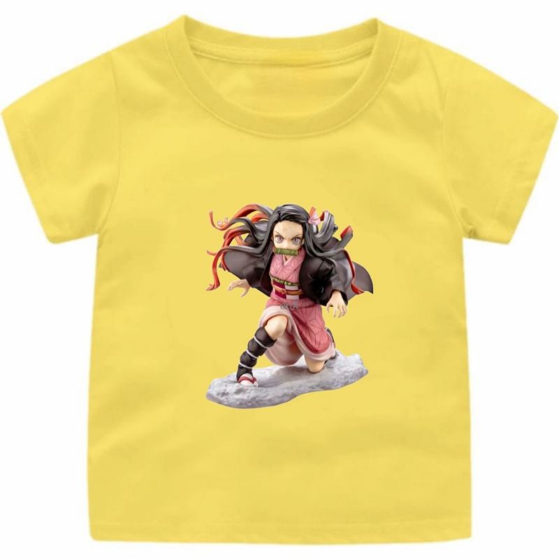 BAJU KAOS ANAK CEWEK/COWOK 1-12 TAHUN ANIME NEZUKO KAMADO.