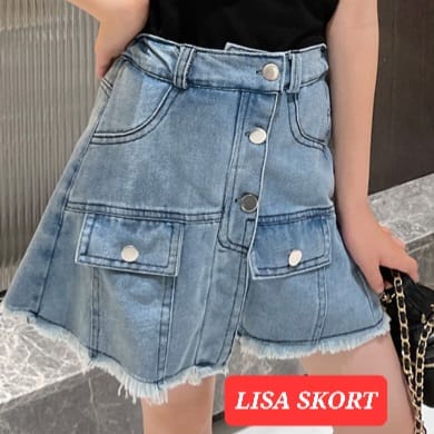 BAJUKIDDIE LISA SKORT C TOP BAJU ANAK CEWEK FASHION KOREA IMPORT KEREN ROK CELANA