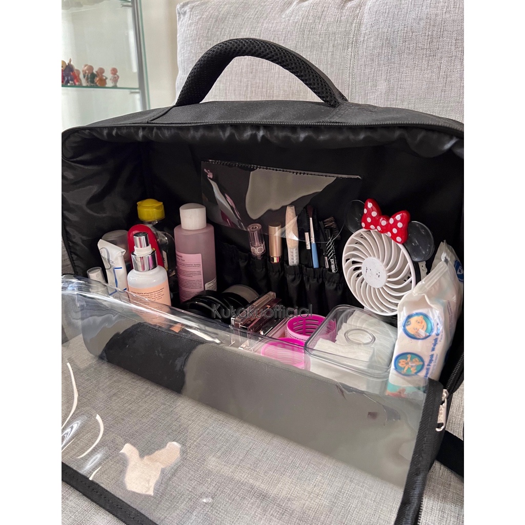 KUKAKU BEAUTY CASE/POUCH MAKEUP/TAS MAKEUP SIMPLE/TAS SELEMPANG MUA